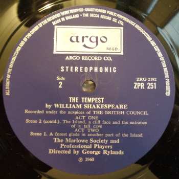 3LP/Zestaw pudełkowy William Shakespeare: The Tempest