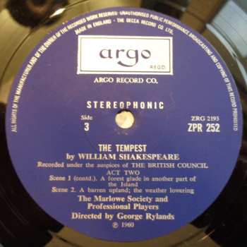 3LP/Zestaw pudełkowy William Shakespeare: The Tempest