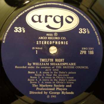 3LP/Zestaw pudełkowy William Shakespeare: Twelfth Night