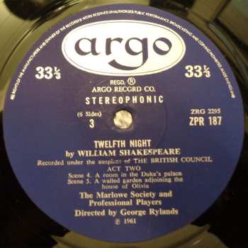 3LP/Zestaw pudełkowy William Shakespeare: Twelfth Night