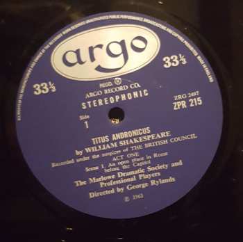 3LP/Zestaw pudełkowy William Shakespeare: Titus Andronicus 