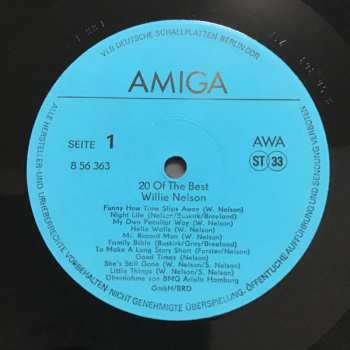 LP Willie Nelson: 20 Of The Best