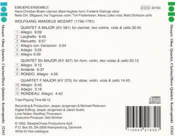 CD Wolfgang Amadeus Mozart: Clarinet Quintet, Horn Quintet, Oboe Quartet