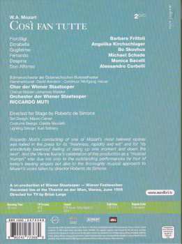 2DVD Wolfgang Amadeus Mozart: Così Fan Tutte