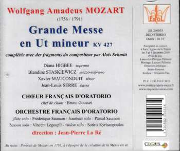 CD Wolfgang Amadeus Mozart: Grande Messe En Ut Mineur, KV 427. Complétée Avec Des Fragments Du Compositeur Par Alois Schmitt