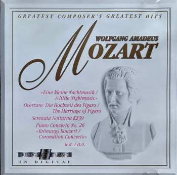 Album Wolfgang Amadeus Mozart: Mozart – Seine Grössten Hits / Mozart's Greatest Hits 