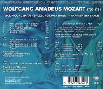 5CD/Zestaw pudełkowy Wolfgang Amadeus Mozart: Violin Concertos, Salzburg Divertimenti, Haffner Serenade