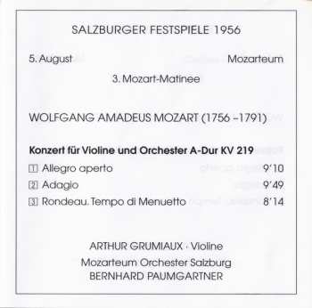 2CD/Zestaw pudełkowy Arthur Grumiaux: Violinkonzert A-Dur KV 219