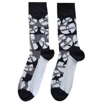 Merch Wu-Tang Clan: Wu-tang Clan Unisex Ankle Socks: Logos Monochrome (black) (uk Size 4 - 7) 36 - 42