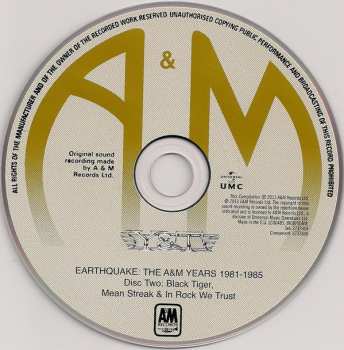 4CD/Zestaw pudełkowy Y & T: Earthquake - The A&M Years