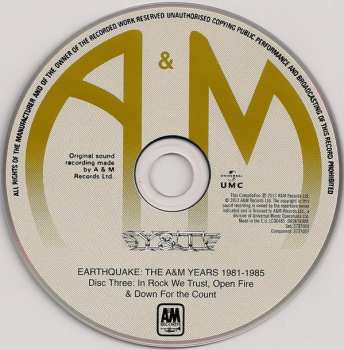 4CD/Zestaw pudełkowy Y & T: Earthquake - The A&M Years