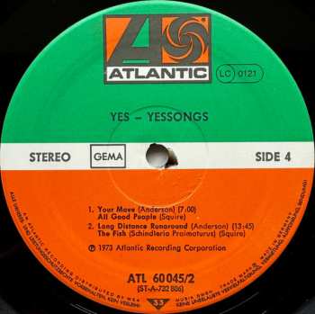 3LP Yes: Yessongs