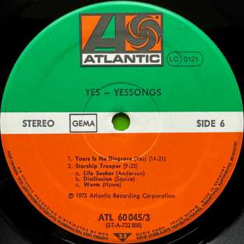 3LP Yes: Yessongs