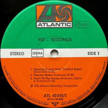 3LP Yes: Yessongs