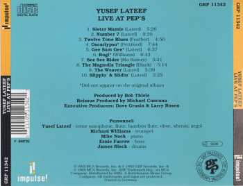CD Yusef Lateef: Live At Pep's