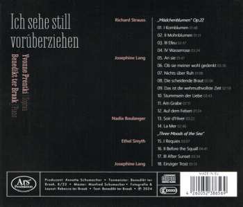 CD Yvonne Prentki: Ich Sehe Still Vorüberziehen – Lieder Von Richard Strauss, Josephine Lang, Nadia Boulanger & Ethel Smyth