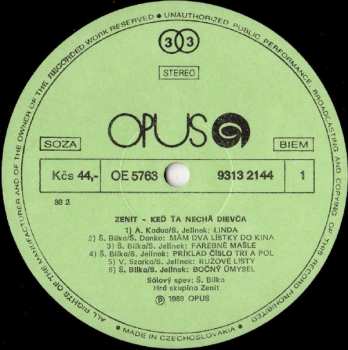 LP Zenit: Keď Ťa Nechá Dievča