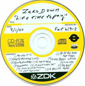 CD Zero Down: With A Lifetime To Pay
