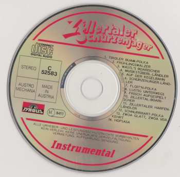 CD Zillertaler Schürzenjäger: Steirische Harmonika Instrumental