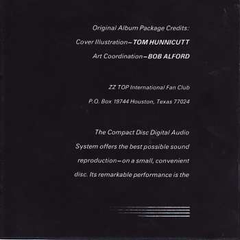 CD ZZ Top: Eliminator