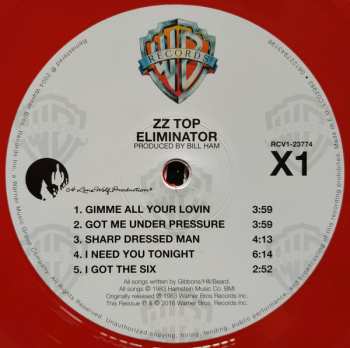 LP ZZ Top: Eliminator